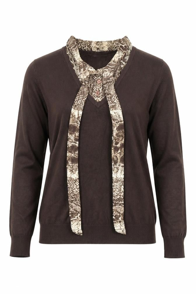 Womens UK Size M Paramour Brown Pullover Jumper