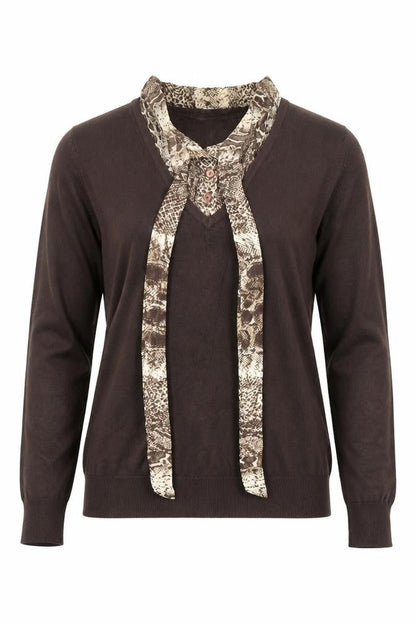 Womens UK Size M Paramour Brown Pullover Jumper