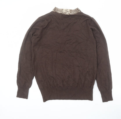Womens UK Size M Paramour Brown Pullover Jumper