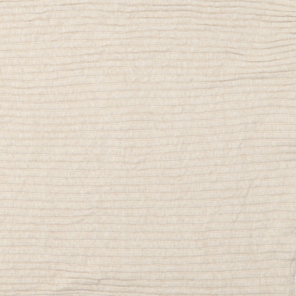 George Womens Beige Crew Neck  Viscose Pullover Jumper Size 16