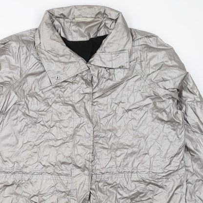 George Womens Silver   Jacket Coat Size 14  Zip