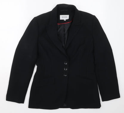 NEXT Womens Black  Polyester Jacket Suit Jacket Size 10