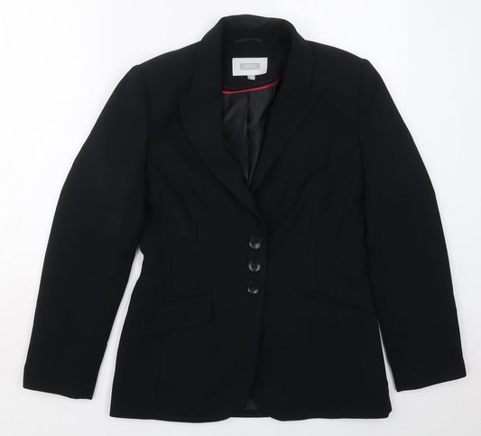 NEXT Womens Black  Polyester Jacket Suit Jacket Size 10