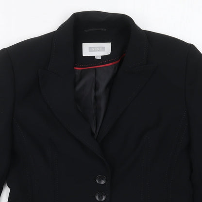 NEXT Womens Black  Polyester Jacket Suit Jacket Size 10