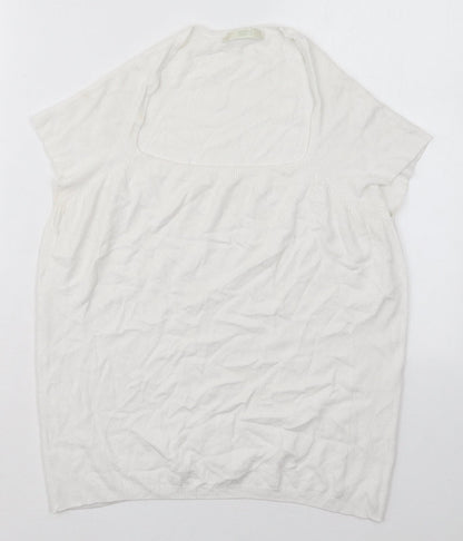 Womens UK Size 16 Marks and Spencer White Pullover Jumper