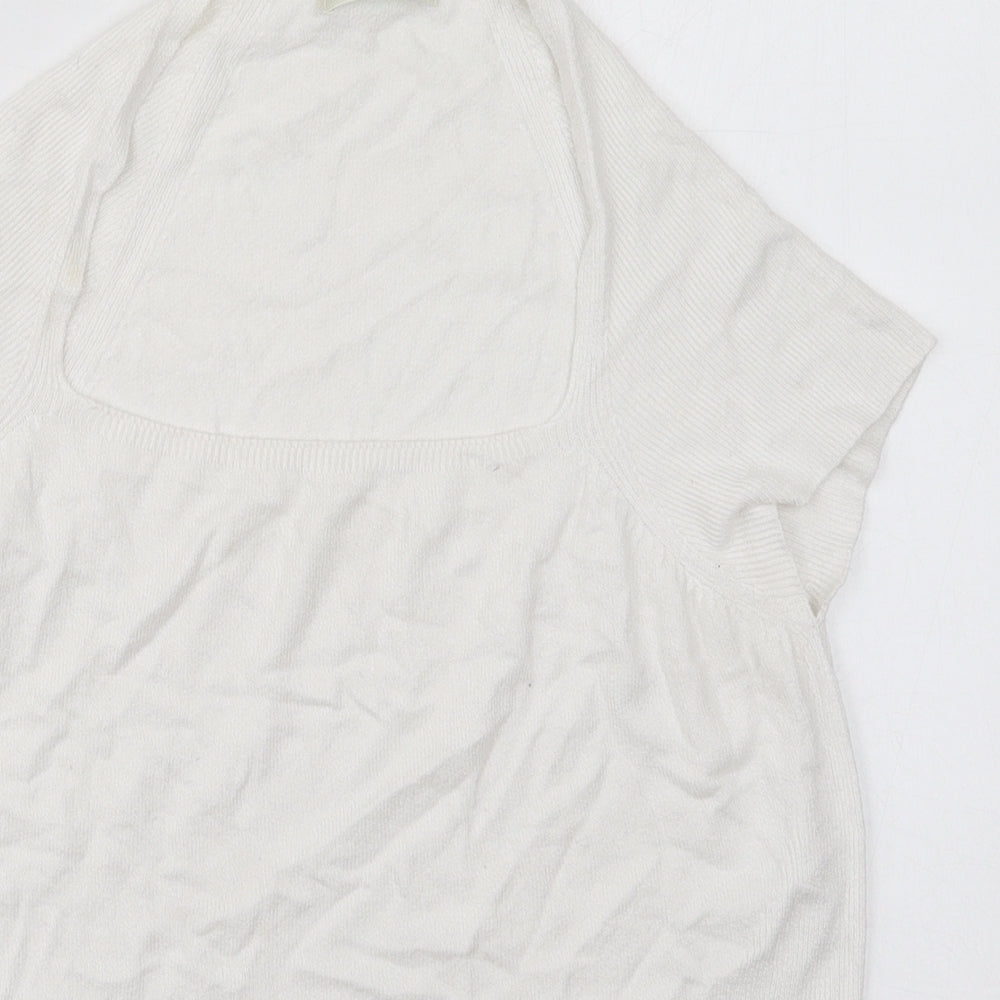 Womens UK Size 16 Marks and Spencer White Pullover Jumper