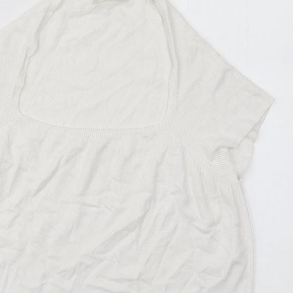 Womens UK Size 16 Marks and Spencer White Pullover Jumper