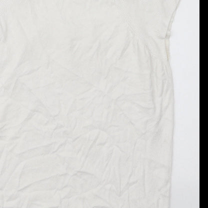 Womens UK Size 16 Marks and Spencer White Pullover Jumper