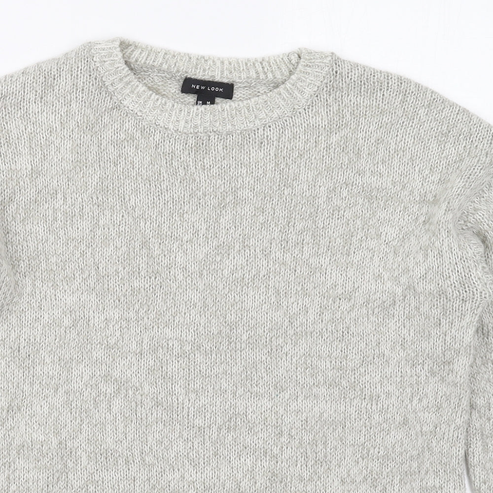 Womens UK Size M New Look Grey Pullover Jumper