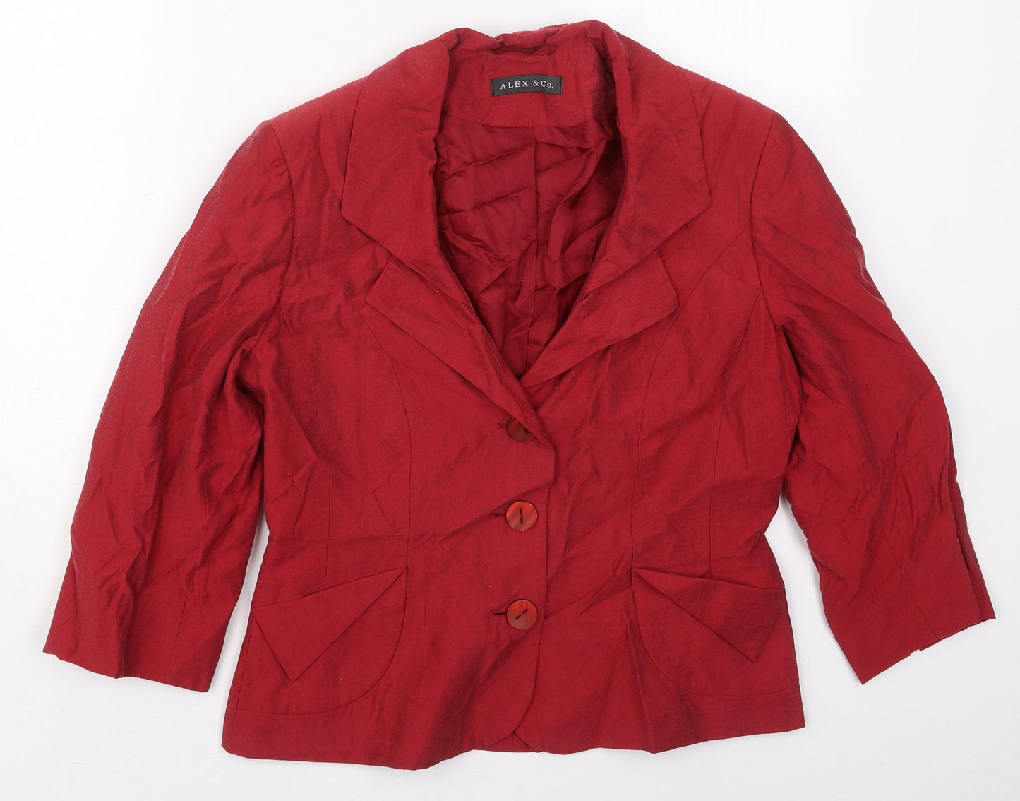 Alex & Co Womens Red   Jacket  Size 10  Button