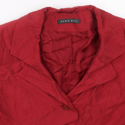 Alex & Co Womens Red   Jacket  Size 10  Button