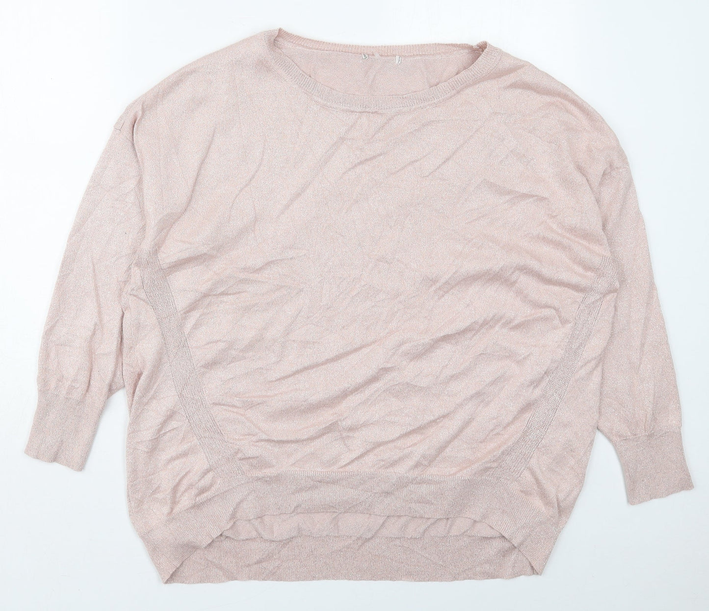 TU Womens Pink Boat Neck  Viscose Pullover Jumper Size 20