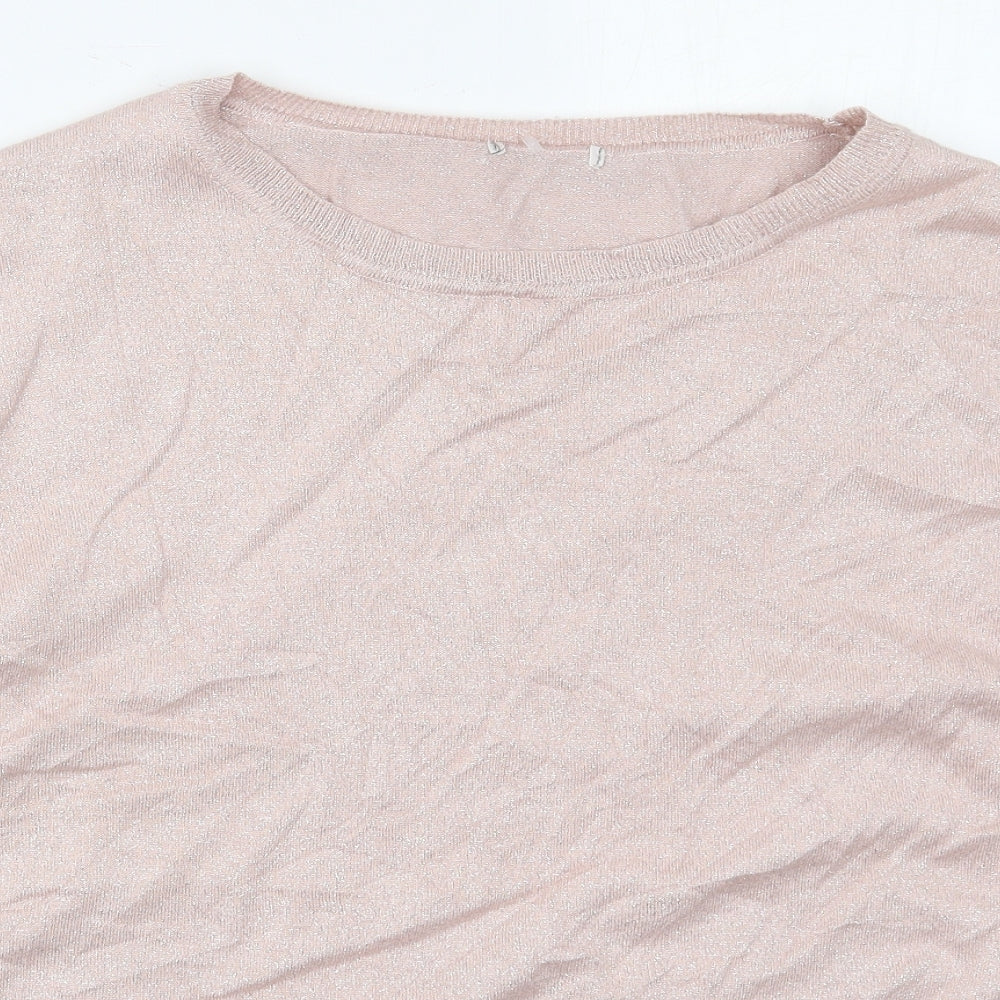 TU Womens Pink Boat Neck  Viscose Pullover Jumper Size 20