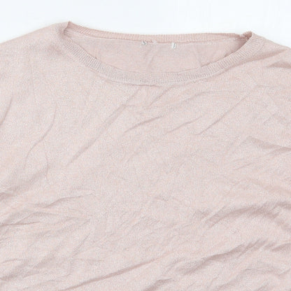 TU Womens Pink Boat Neck  Viscose Pullover Jumper Size 20