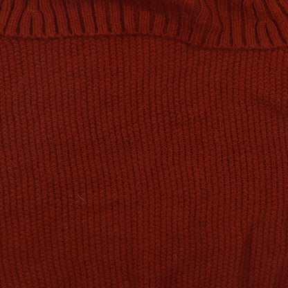 George Womens Brown Roll Neck  Acrylic Pullover Jumper Size 14   - Cable Knit