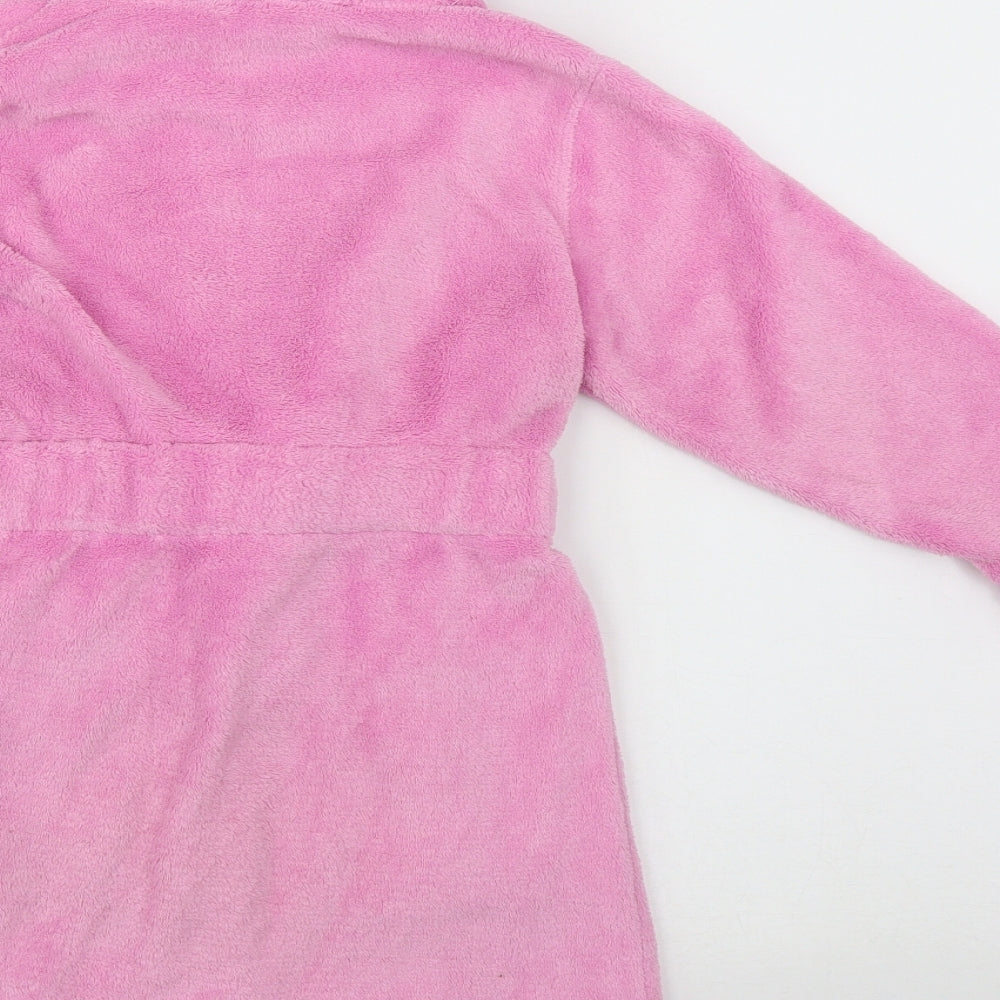 Cherokee Girls Pink Solid Polyester Cami Robe Size 2-3 Years  Tie - Belt included