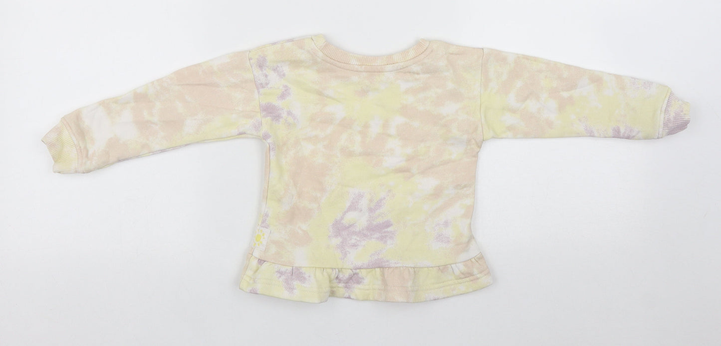 Nutmeg Girls Multicoloured Geometric Cotton Kimono Blouse Size 2 Years Roll Neck  - 1 1/2 - 2 years