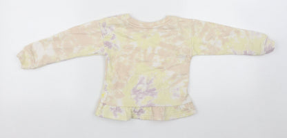 Nutmeg Girls Multicoloured Geometric Cotton Kimono Blouse Size 2 Years Roll Neck  - 1 1/2 - 2 years
