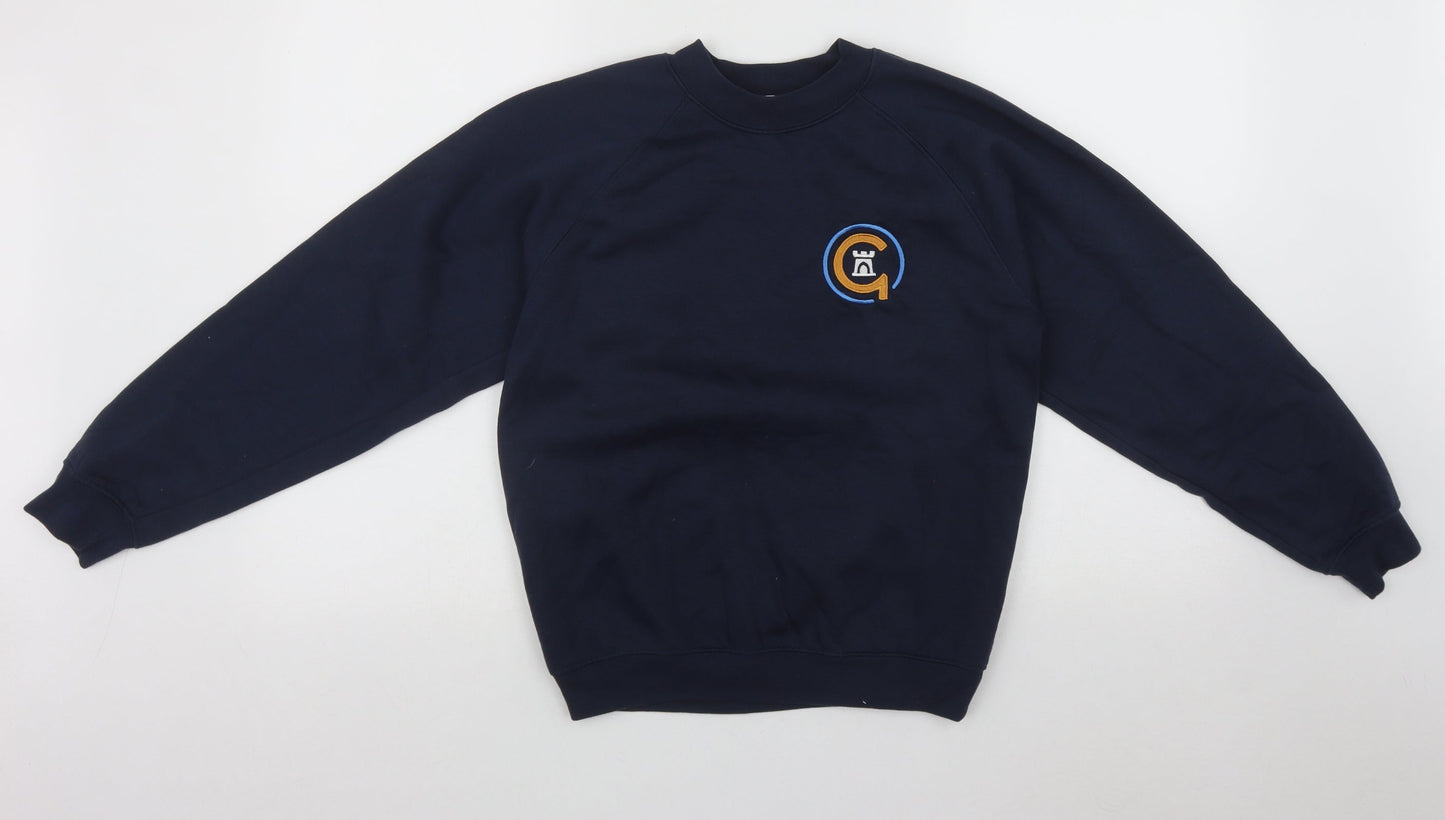 Trutex Mens Blue Roll Neck  Polyester Pullover Jumper Size S