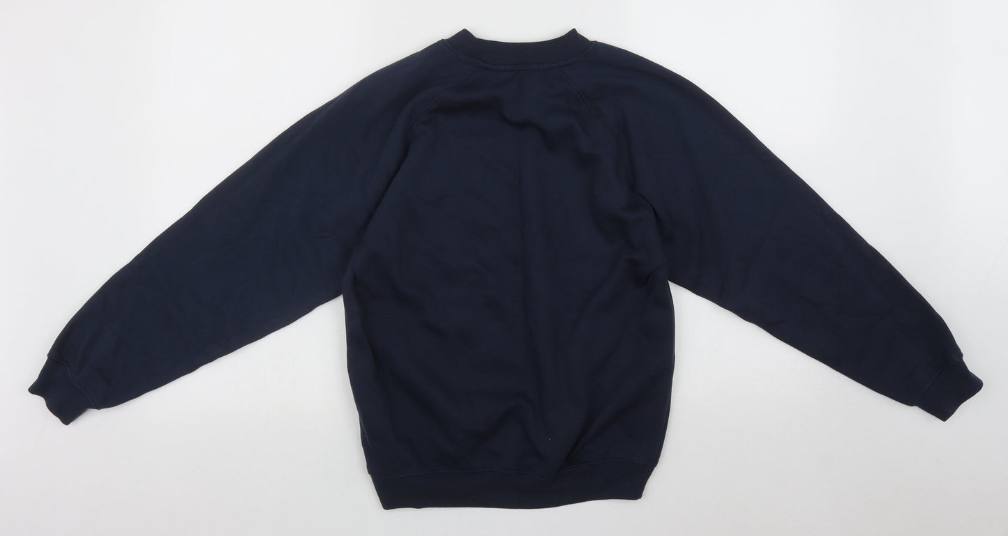 Trutex Mens Blue Roll Neck  Polyester Pullover Jumper Size S