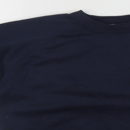 Trutex Mens Blue Roll Neck  Polyester Pullover Jumper Size S