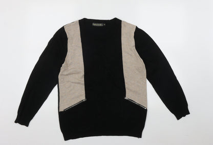 Womens UK Size M Paramour Multicoloured Henley Jumper