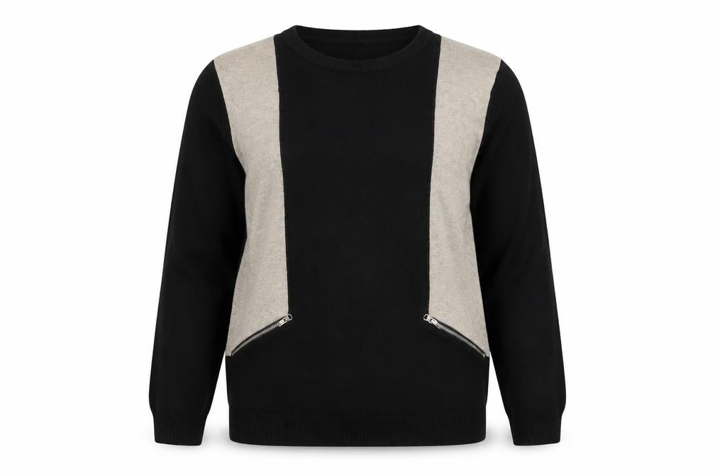 Womens UK Size M Paramour Multicoloured Henley Jumper