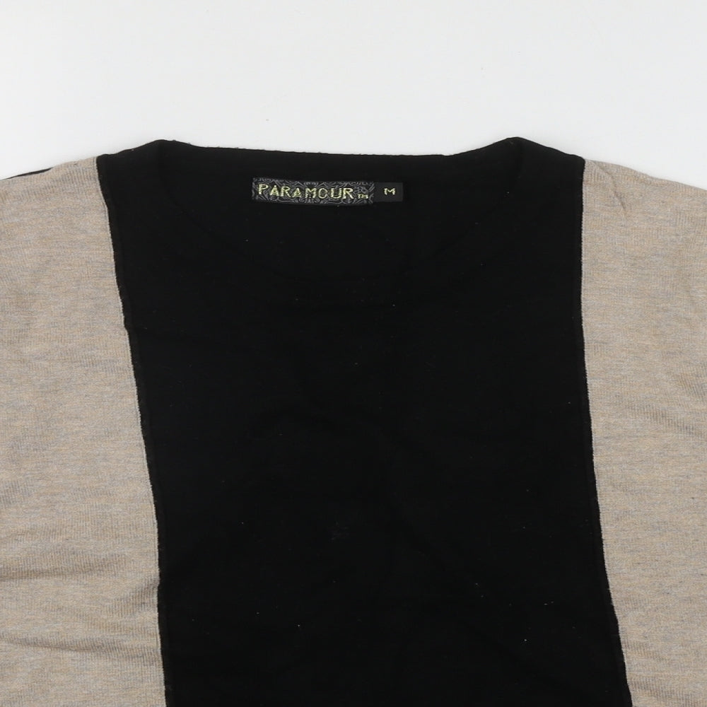 Womens UK Size M Paramour Multicoloured Henley Jumper