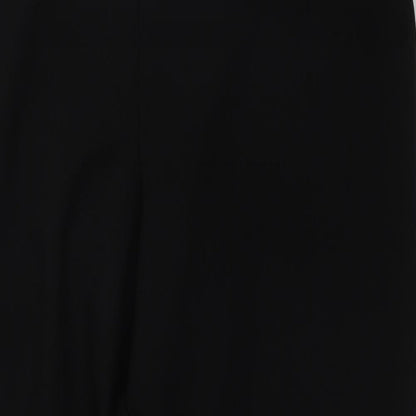 AMARANTO Womens Black  Polyester Trousers  Size 18 L30 in Regular Zip - Button Fastening