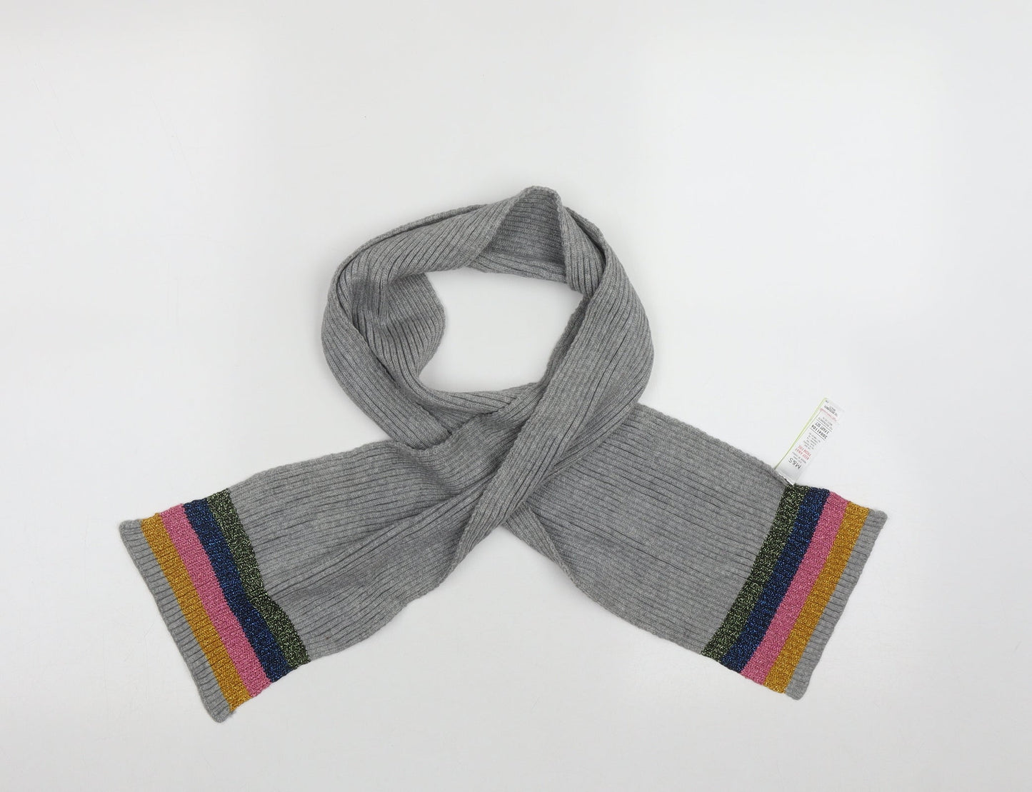 Marks and Spencer Womens Multicoloured Striped Viscose  Scarf