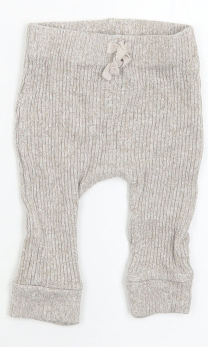 George Girls Beige  Viscose Capri Trousers Size 3-6 Months  Tie