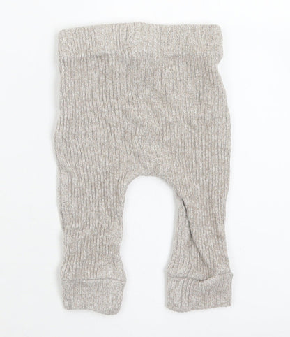 George Girls Beige  Viscose Capri Trousers Size 3-6 Months  Tie
