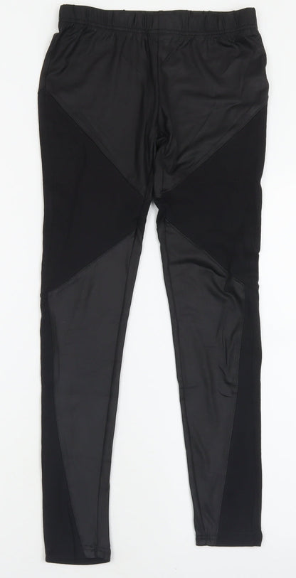 Club London Womens Black  Cotton Capri Leggings Size S L26 in