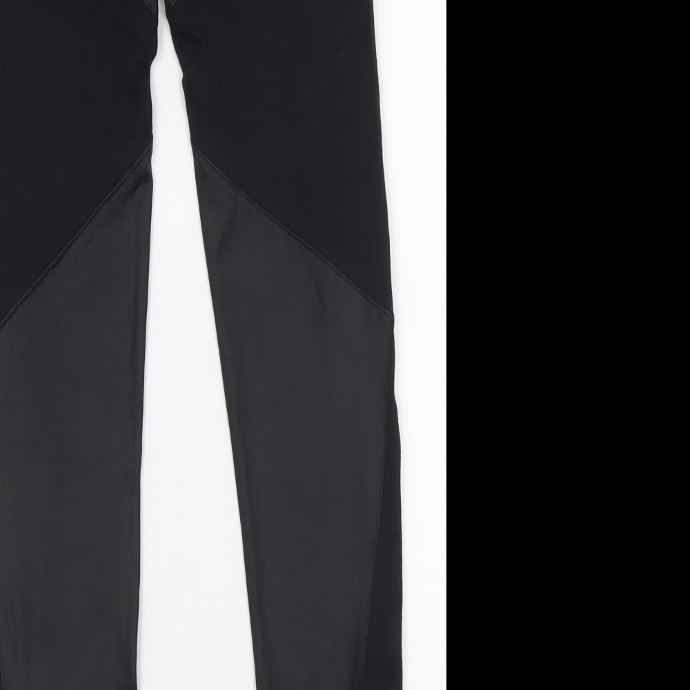 Club London Womens Black  Cotton Capri Leggings Size S L26 in