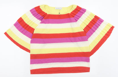Womens UK Size S Gallery Multicoloured Basic T-Shirt