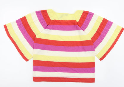 Womens UK Size S Gallery Multicoloured Basic T-Shirt
