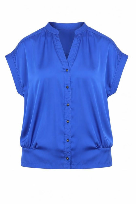 Womens UK Size 8 Be Beau Black Basic Button-Up