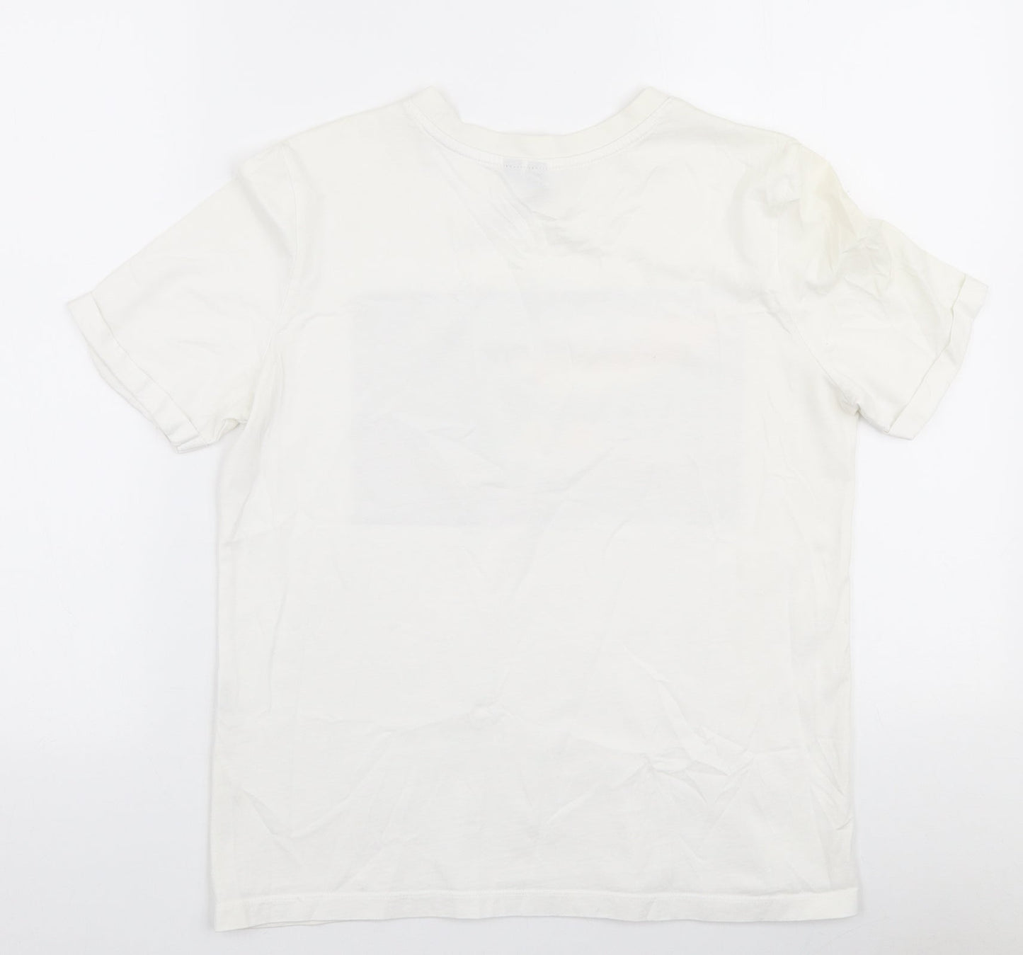 Womens UK Size XS Pieces White Jersey T-Shirt