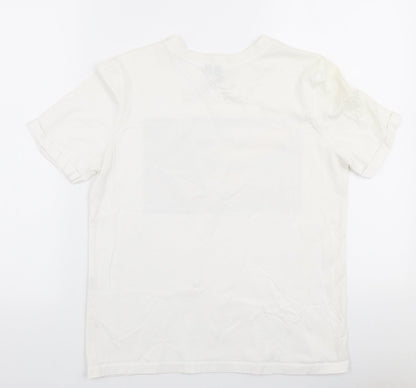 Womens UK Size XS Pieces White Jersey T-Shirt