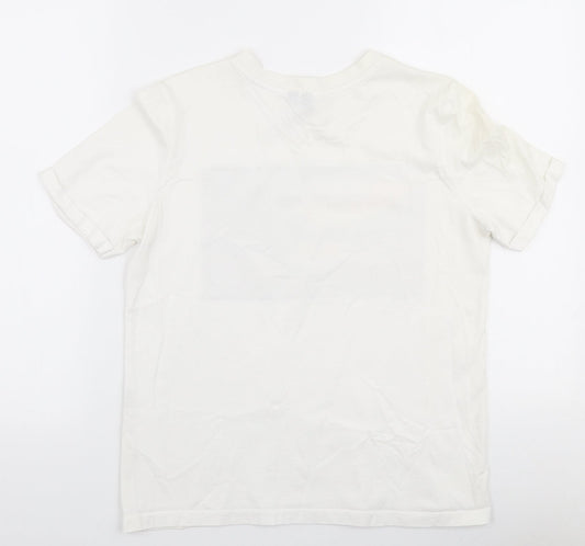 Womens UK Size XS Pieces White Jersey T-Shirt