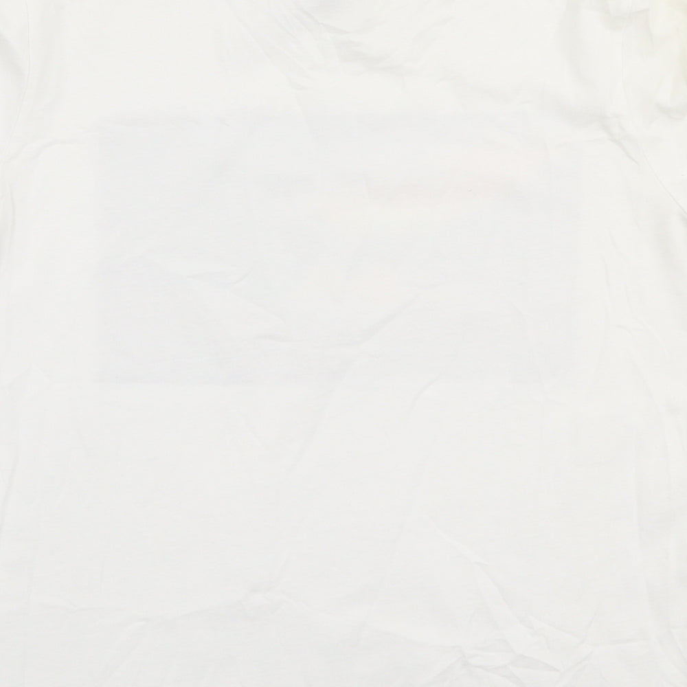 Womens UK Size XS Pieces White Jersey T-Shirt