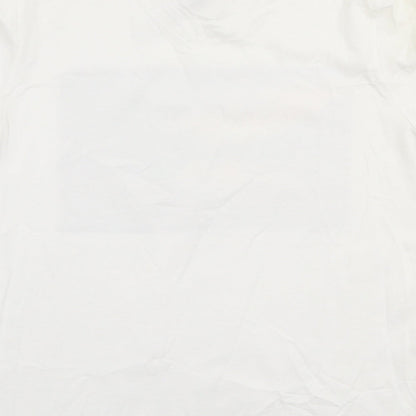 Womens UK Size XS Pieces White Jersey T-Shirt