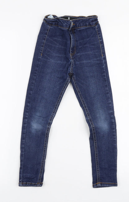 Very Girls Blue  Cotton Skinny Jeans Size 6 Years  Slim Zip