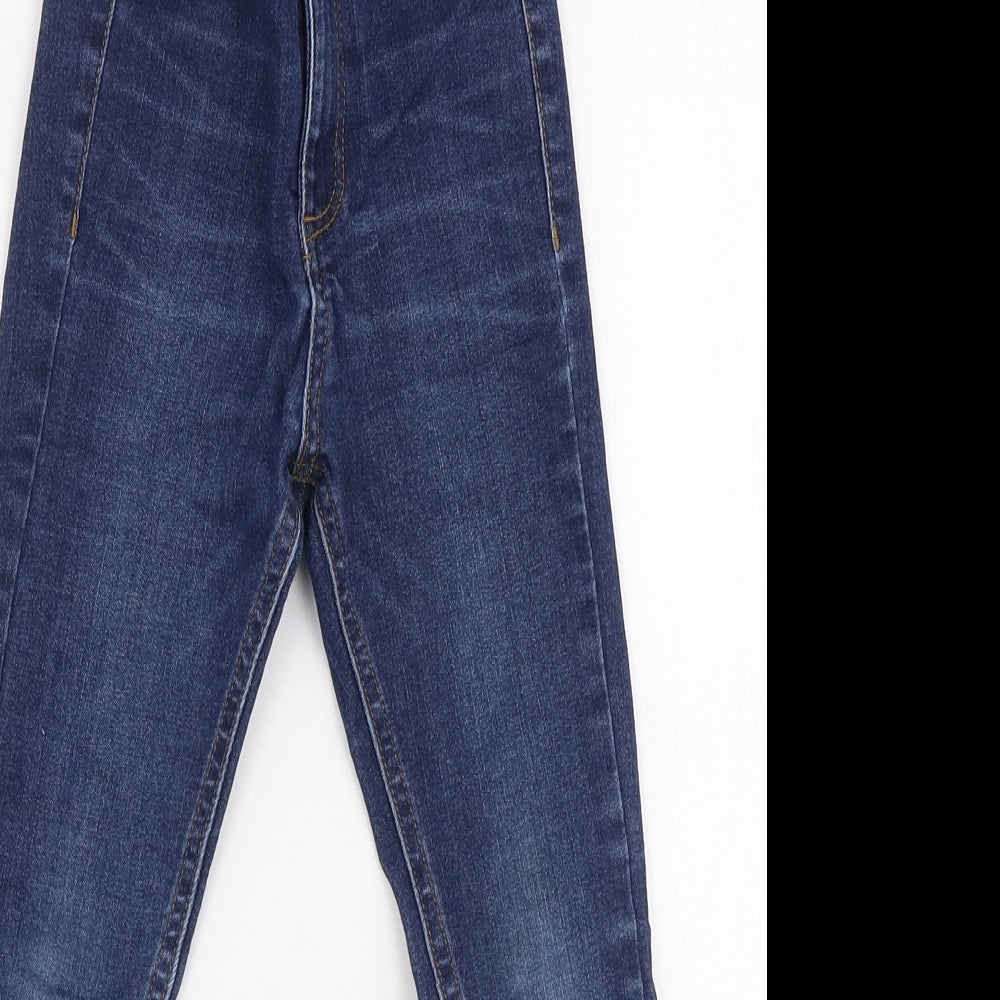 Very Girls Blue  Cotton Skinny Jeans Size 6 Years  Slim Zip