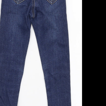Very Girls Blue  Cotton Skinny Jeans Size 6 Years  Slim Zip