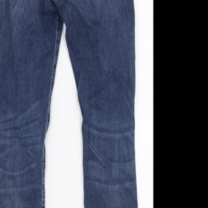 &Denim Womens Blue  Cotton Skinny Jeans Size 30 in L28 in Slim Zip