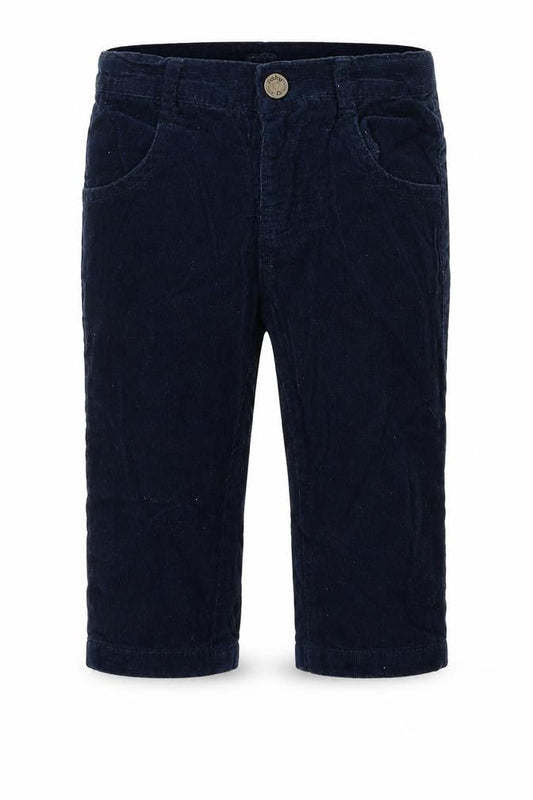 Losan Boys Blue  100% Cotton Cargo Trousers Size 9 Months  Button