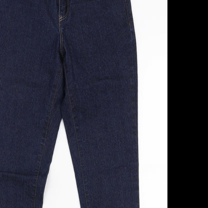 Dorothy Perkins Womens Blue  Cotton Skinny Jeans Size 8 L28 in Slim Zip