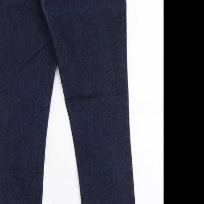Dorothy Perkins Womens Blue  Cotton Skinny Jeans Size 8 L28 in Slim Zip