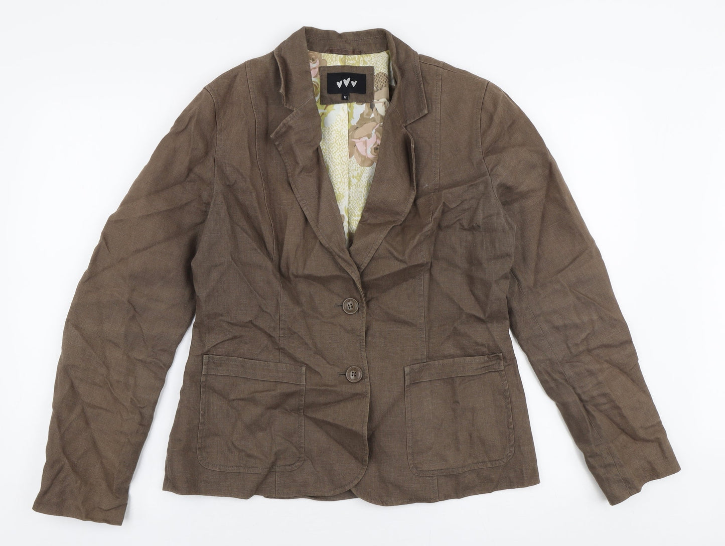 Marks and Spencer Womens Brown   Jacket  Size 12  Button